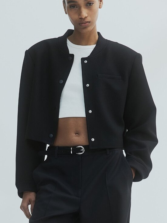 H&M Jackets & Blazers - H&M Short shoulder-pad jacket